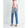 Women's Slim Palazzo Jean - JUST BLACK DENIM - 3 of 4