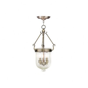 Livex Lighting Coventry 3 - Light Flush Mount in  Polished Nickel - 1 of 4