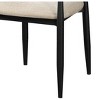 Beige and Black Armchair with Open Back (Set of 2) - 3 of 4