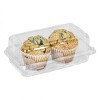 Inno-Pak 2 Count Muffin Container Dome Clear PET - Case of 240 - 2 of 3