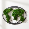 ChicFurnit Wall Art Moss World Map Metal Wall Decor Earth Design Natural Style for Home Living Room and Office, Green, 32"*21"*0.3" - 2 of 4