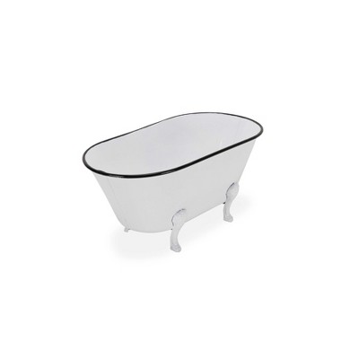 Cheung's Lavande Metal Tub Decor - Small - White