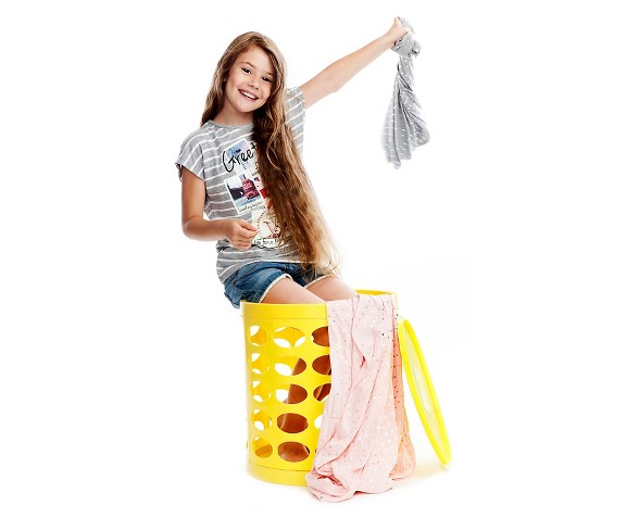 GitaDini Storage Ottoman - Perforated Yellow