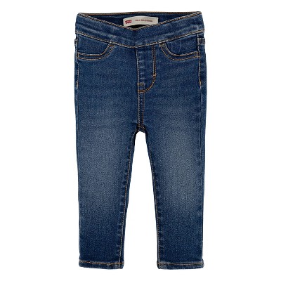 Image of Levi's® Baby Girls' Pull-On Jeggings – Sweetwater Medium Wash 9M