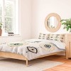 Deny Designs Queen Cat Coquillette Evil Eye Collection Duvet Cover and Pillow Shams White: Abstract Non-Woven Comforter Set - 3 of 4