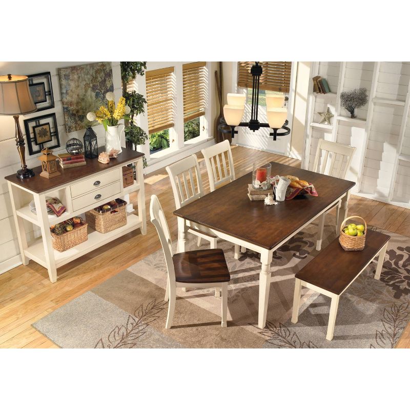 Whitesburg Rectangular Dining Room Table Wood/Brown/Cottage White - Signature Design by Ashley, 5 of 12