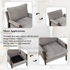 CAVINAS Mid-Century Velvet Armchair with Detachable Cushion&Pillow Back,Solid Wood Accent Chair for Living Room&Study,Living Room Furniture - 3 of 4