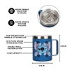 Stitch Face and Leaves 14oz Vacuum Sealed Stainless Steel Coffee Mug - 2 of 4