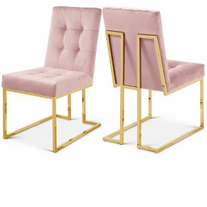 Meridian Furniture,Pierre Velvet Dining Chair, Set of 2 - 1 of 4