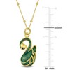 EVERLY JEWELRY | Yellow Plated Silver Enamel Swan Necklace – Multiple color Enamel - 4 of 4