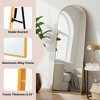 MAYEERTY Aluminum Full-Length Mirror 56x18in, Gold, Arch Shape, Tempered Glass, With Stand - 4 of 4