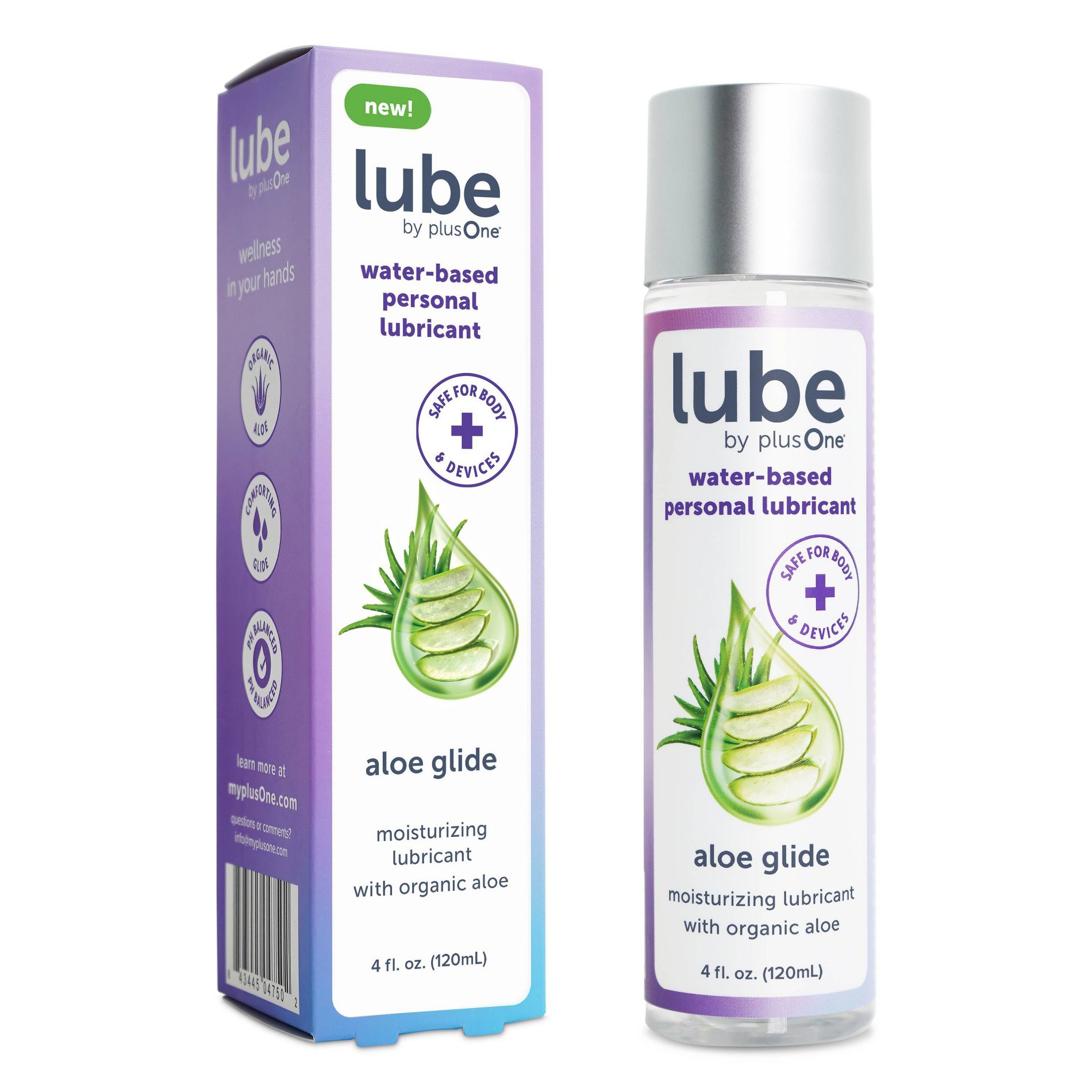 plusOne Aloe Glide Lube - 4 fl oz