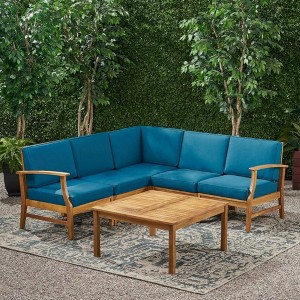 Infurnic Patio Seating Sets Modern Outdoor Furniture Set Featuring Unique Design,Perfect for Gardens, Living Spaces, Blue, 26"*28"*32.75" - 1 of 4