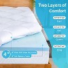 Dyonery 4 Inch Dual Layer Memory Foam Mattress Topper King Size,Cooling Gel Memory Foam & Pillow Top Mattress Pad,Fits 8-20 Inches Deep Pocket - 3 of 4