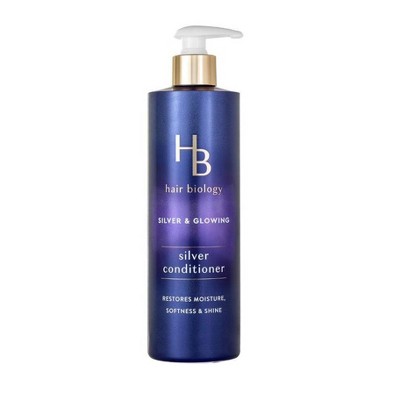 Hair Biology Purple Violet Silver Conditioner For Grey or Blonde Brassy Color Treated Hair Fights Brasiness and Replenishes Hair - 12.8 fl oz