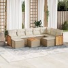 vidaXL Garden Sofa Set Beige PE rattan Large Modular Garden Sofa Set - 2 of 4
