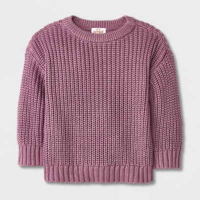 Image of Baby Shaker Pullover Sweater - Cat & Jack™ Light Purple 0-3M
