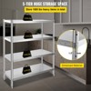 VEVOR Stainless Steel Shelving 46.8x18.5 Inch 4 Tier Adjustable Shelf Storage Unit Stainless Steel Heavy Duty Shelving, Silver - 4 of 4