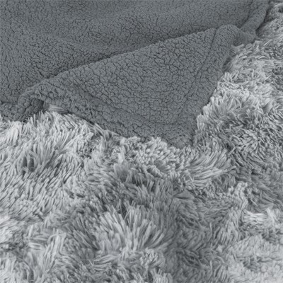Gray Waterproof Faux Fur Sherpa Pet Blanket 29" x 40"
