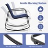 Tangkula 4 Piece Rocking Bistro Set Patio Furniture Set w/ Loveseat 2 Rocking Chairs Navy - 4 of 4
