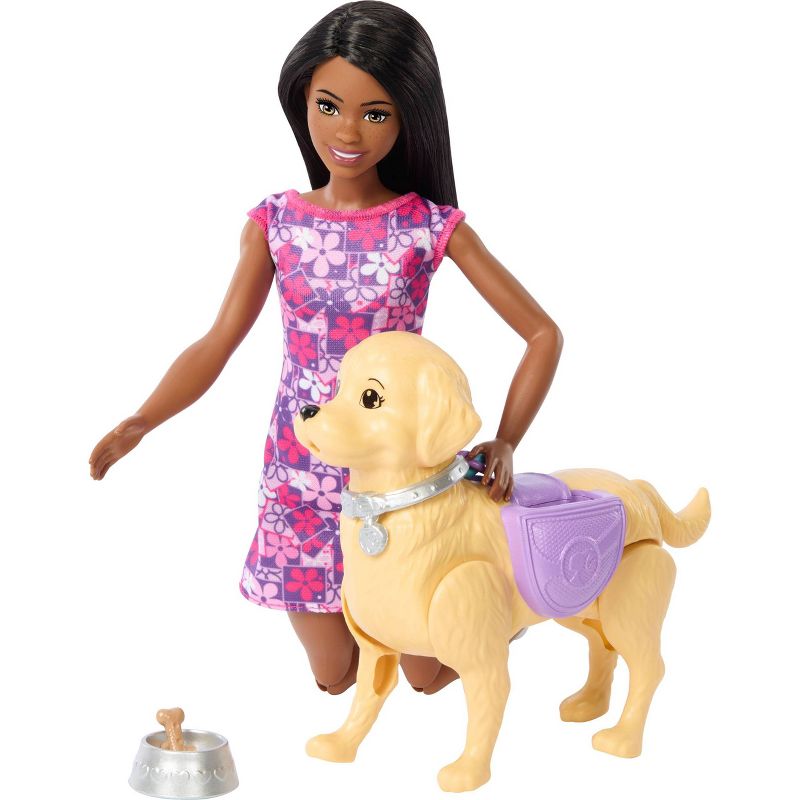Barbie Life in the City Brooklyn Doll with Walk &#38; Potty Dog, Toy Set with Tail-Activated Pooping Pet Puppy (Target Exclusive), 5 of 7