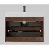 FAMYYT 30 in. Single Sink Floating Walnut Bath Vanity with White Ceramic Top (Assembled), Maximized Storage Space - 4 of 4