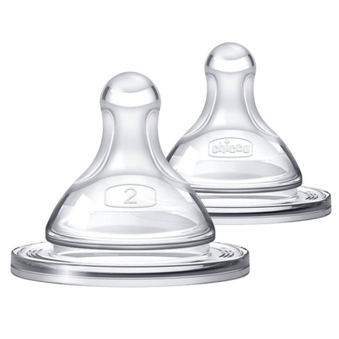 Chicco 2pk Duo Bottle Nipples Stage 2 Medium Flow - 3 Months+ : Target