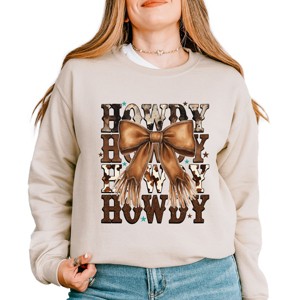 Simply Sage Market Coquette Howdy Stacked Sweatshirt - 1 of 4
