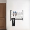 YIYIBYUS Metal Shoe Organizer, Wall Mounted Shoe Rack, Metal Hanging Shoe Rack - 3 of 4