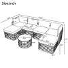 Outdoor 7-Pieces Sectional Sofa Set, All-Weather Rattan Sofa Set with Coffee Table, Freely Combined Sofa with Polyester Cushions–Cuddlewood - 4 of 4