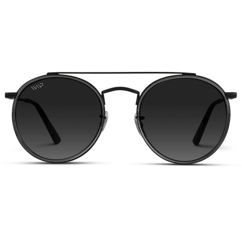 Wmp Eyewear Double Bridge Round Metal Frame Polarized Sunglasses : Target