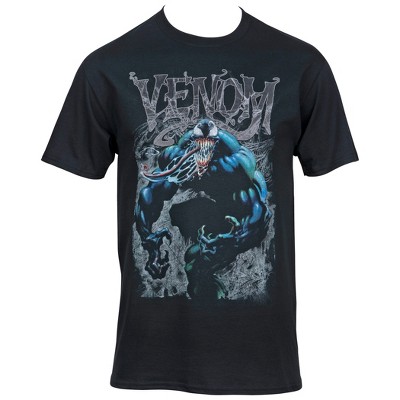 Mens Venom Character With Symbiote Text T-Shirt