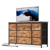 GustoWave TV Console Table for TV up to 55", Modern TV Stand with 10 Drawer & Sockets for Living Room - 2 of 4