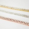 14K Gold Plated Tennis Necklace - 3mm Butterfly Rhinestone Choker for Women - 3 of 4