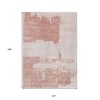 Blush Mauve And Ivory Abstract Washable Indoor Outdoor Area Rug - 3 of 4