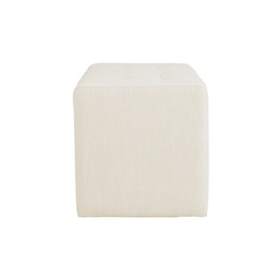Gillian Cream Upholstered Storage Bench with Flip Top
