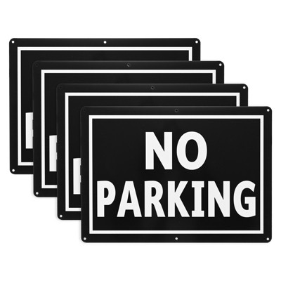 Unique Bargains Aluminum Reflective Durable Waterproof Street NO Parking Sign Without P