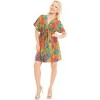HAPPY BAY Women's Summer Loose Front Tie Vacation Beachwear Swim Dress Swimsuit Cover Ups X-Large-XX-Large Multicolored Floral - 3 of 4