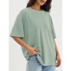 Oversized T Shirts for Women Summer Tops Casual Loose Fit Tees Crewneck Short Sleeve Tunic Blouse Basic Tee - 3 of 4