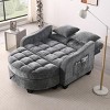 2-Seater Corduroy Chaise Lounge Sofa, Modern Lounge Sofa with Storage Footrest  and Pillows, Recliner Sofa for Living Room or Bedroom - Koiai - 2 of 4