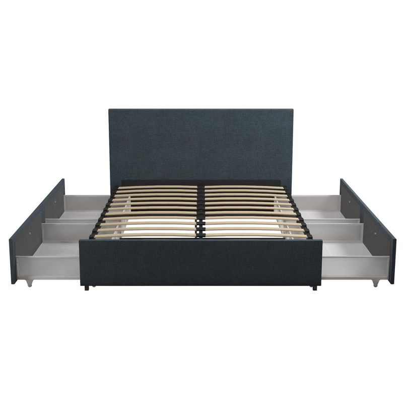 Kelly Linen Upholstered Bed with Storage - Novogratz, 5 of 14
