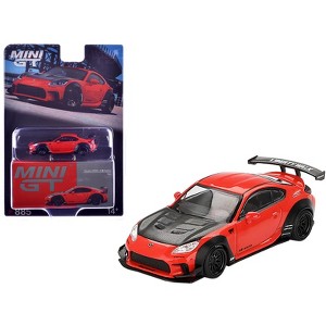 Toyota GR86 "LB-Nation - Liberty Walk" Red with Carbon Hood Limited Edition 1/64 Diecast Model Car by Mini GT - 1 of 4