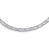 Guili Sterling Silver Tennis Necklace with Princess CZ in 2MM or 4MM—Exquisite, Sophisticated, and Timelessly Elegant. - 2 of 3