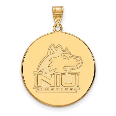 Black Bow Jewelry 10k Yellow Gold Northern Illinois Huskies NCAA Extra Large Pendant
