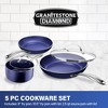 Granitestone Blue 5 Pc Nonstick Ceramic Cookware Set - 2 of 4