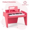 Costway 25 Keys Digital Piano with Music Stand,Teaching Mode,Lighted Keys, Adjustable Speed Black/Pink/Brown - 3 of 4