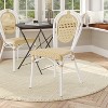 Flash Furniture Cannes Indoor/Outdoor Commercial Thonet Bistro Stacking Chair, PE Cane Rattan and Aluminum Frame - 2 of 4