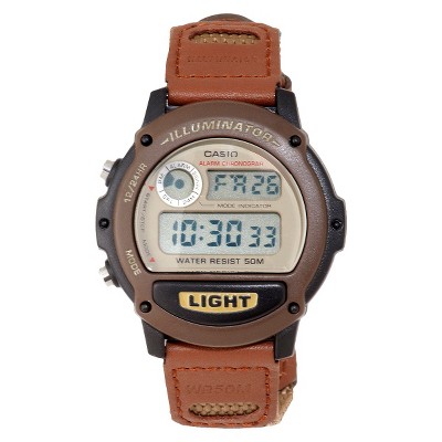 Casio Men's Nylon Strap Watch - Brown (W89HB-5AV)