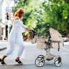 Infans Aluminum Infant Bassinet Reversible Outdoor Foldable Stroller W/Diaper Bag Beige - 2 of 4