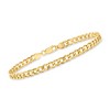 Ross-Simons Italian 18kt Gold Over Sterling Curb-Link Anklet Size 10 - 3 of 4
